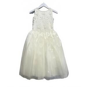 NEW CHRISTIE HELENE women's branch lace a midi dress in white